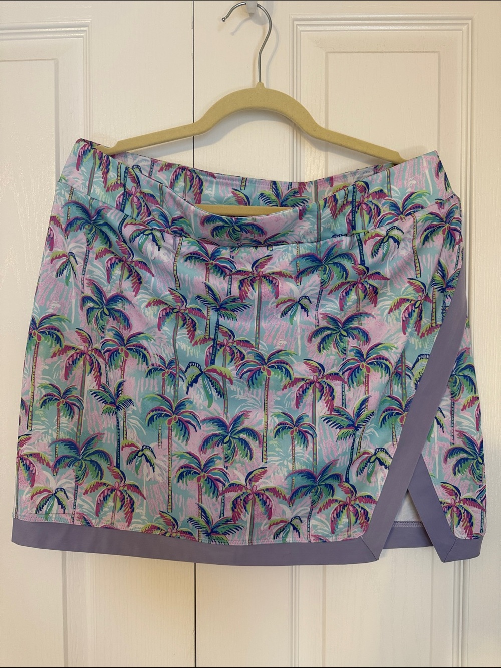 Stella Parker Golf Collection Lilac Palm Print women’s  Skort - Lavender - Picture 3 of 7